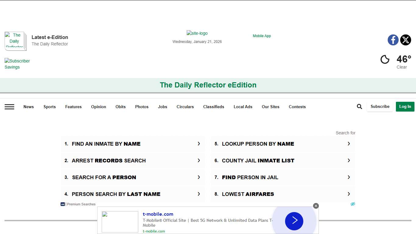 Jail Bookings | reflector.com